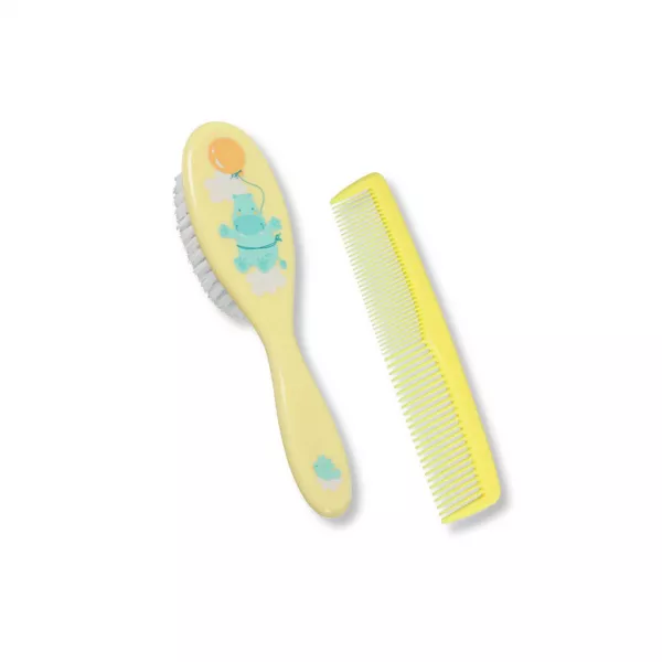Perie par natural + pieptene 33224, 1 bucata