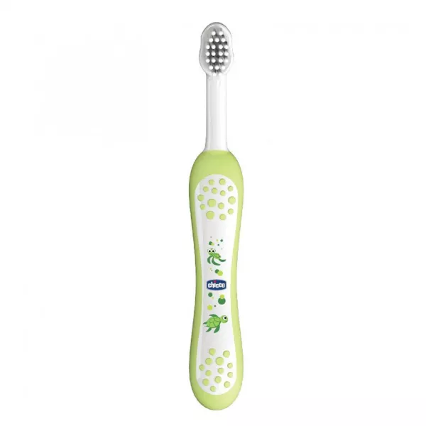 Periuta de dinti , Verde, 6 luni+, Chicco