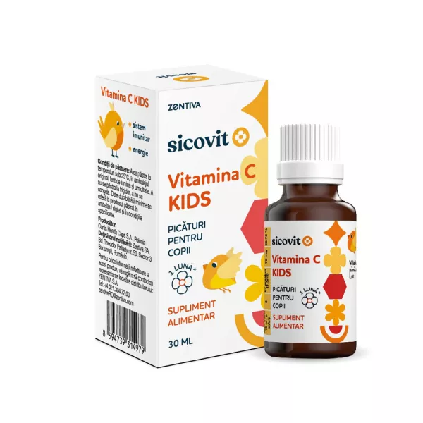 Picaturi Vitamina C Kids Sicovit, 30 ml, Zentiva