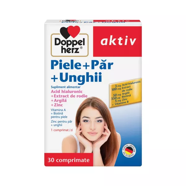 Piele + Par + Unghii Aktiv, 30 comprimate, Doppelherz