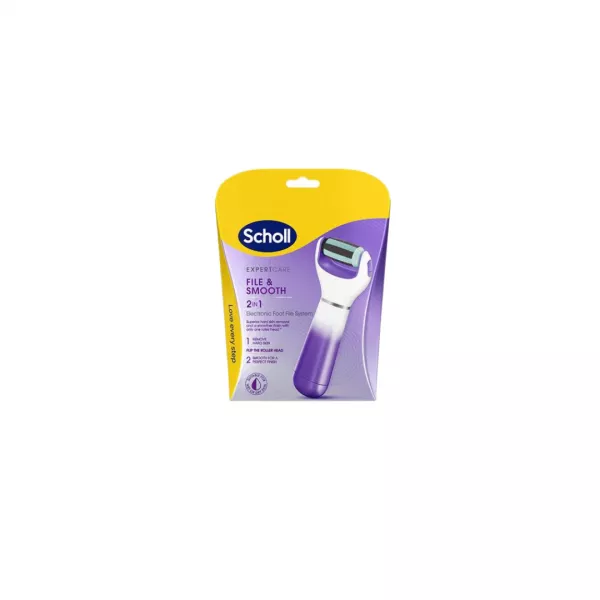 Pila electrica 2 in 1 pentru picioare, Purple, 1 bucata, Scholl