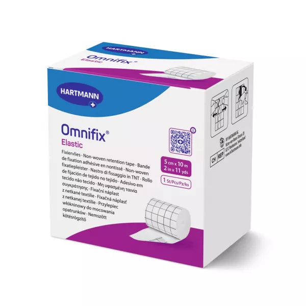 Banda adeziva Omnifix Elastic, 5 cm x 10 m, Hartmann