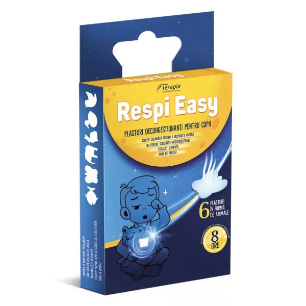 Plasturi decongestionanti pentru copii Respi Easy, 6 bucati, Terapia