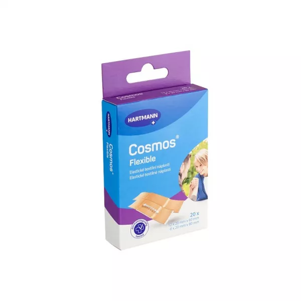 Plasturi elastici Cosmos Flexible, 2 dimensiuni,  20 bucati, Hartmann