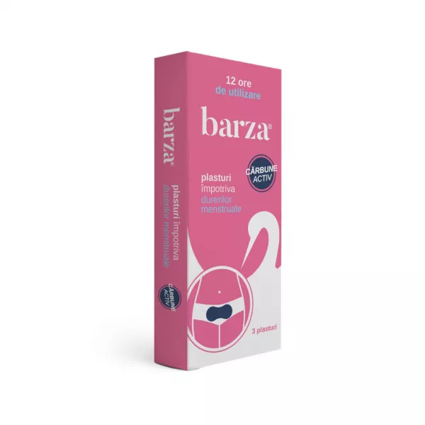 Plasturi impotriva durerilor menstruale, 3 bucati, Barza