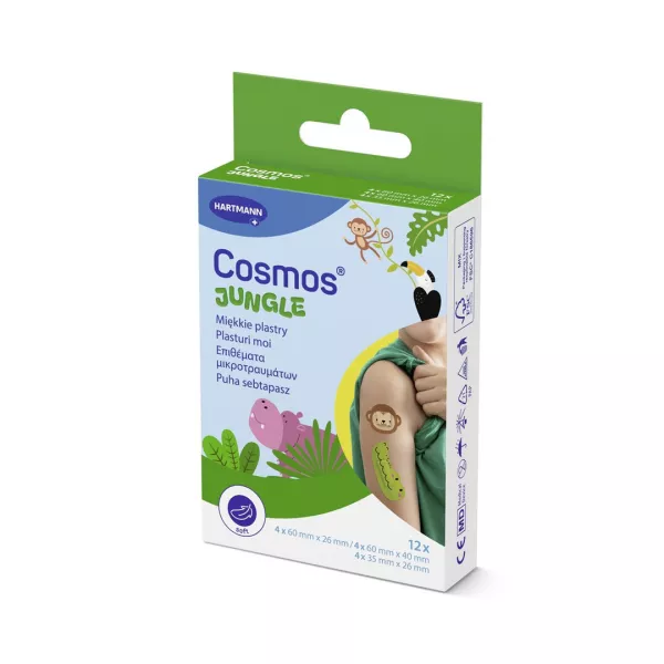 Plasturi in forma de animale, Cosmos Jungle, 12 bucati, Hartmann
