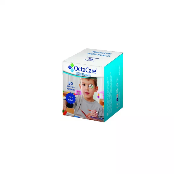 Plasturi oculari pentru baieti 5x6,2 cm, 50 bucati, Octacare