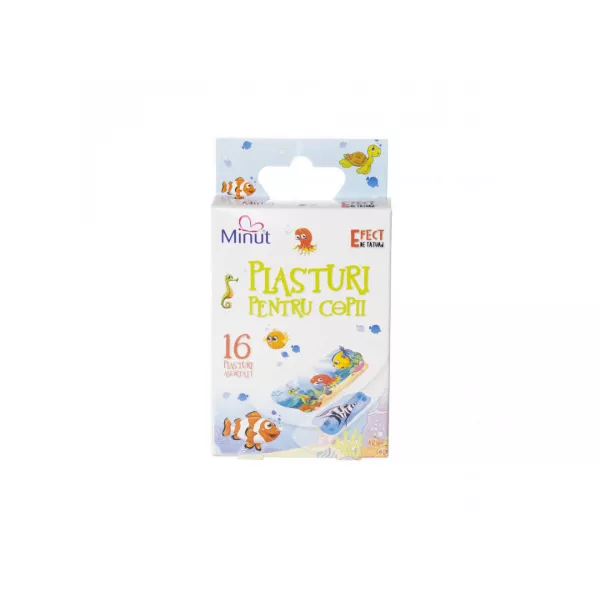 Plasturi pentru copii, Tattoo Effect, 16 bucati, Minut