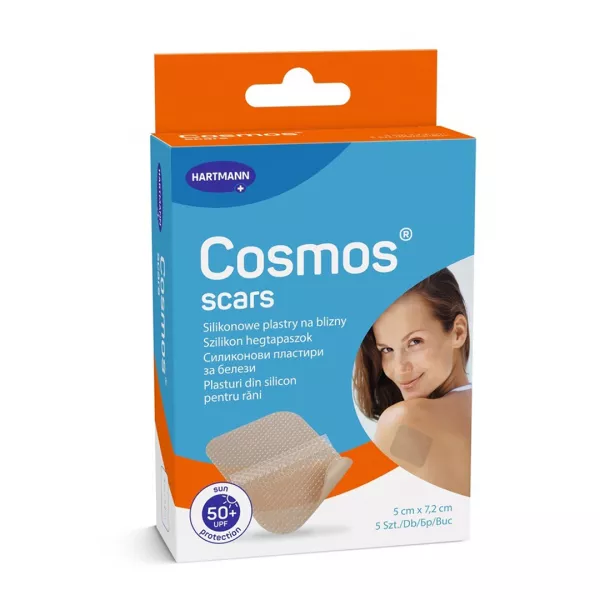 Plasturi pentru ingrijirea cicatricilor Cosmos Scars, 5 cm x 7.2 cm, 5 bucati, Hartmann