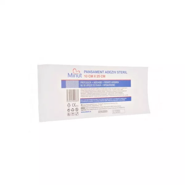Plasturi sterili Pore 10 x 25 cm, Minut