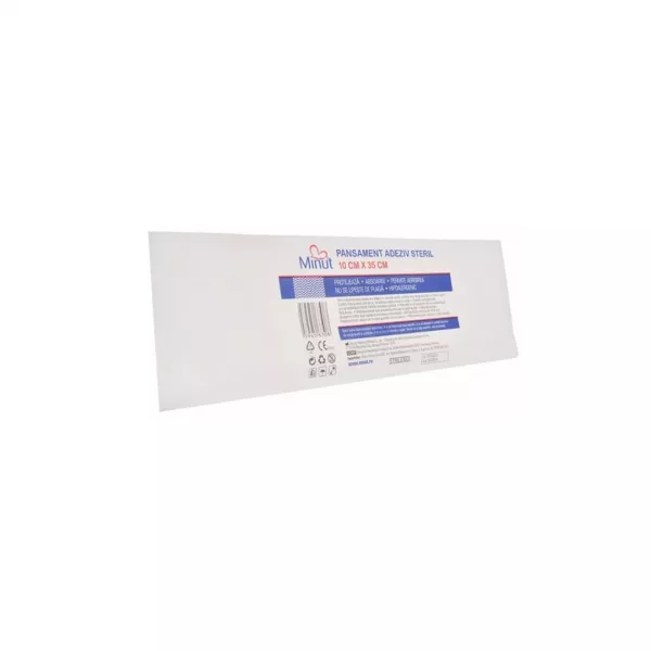 Plasturi Sterili Pore, 10 cm x 35 cm, Minut