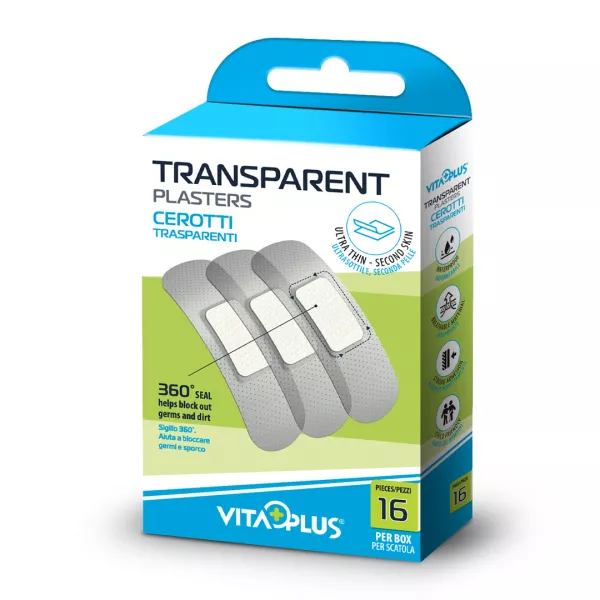 Plasturi transparenti VP61311, 16 bucati, 72x19 mm, Vita Plus