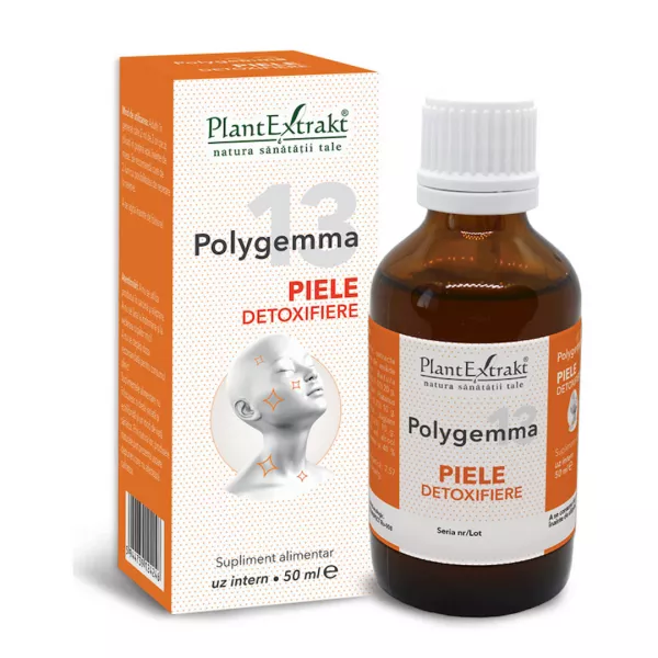 Polygemma 13 Piele detoxifiere, 50 ml, Plant Extrakt