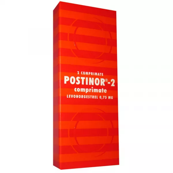 Postinor-2, 750 mcg, 2 comprimate