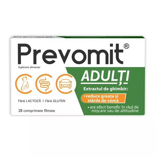 Prevomit adulti, 28 comprimate, Zdrovit