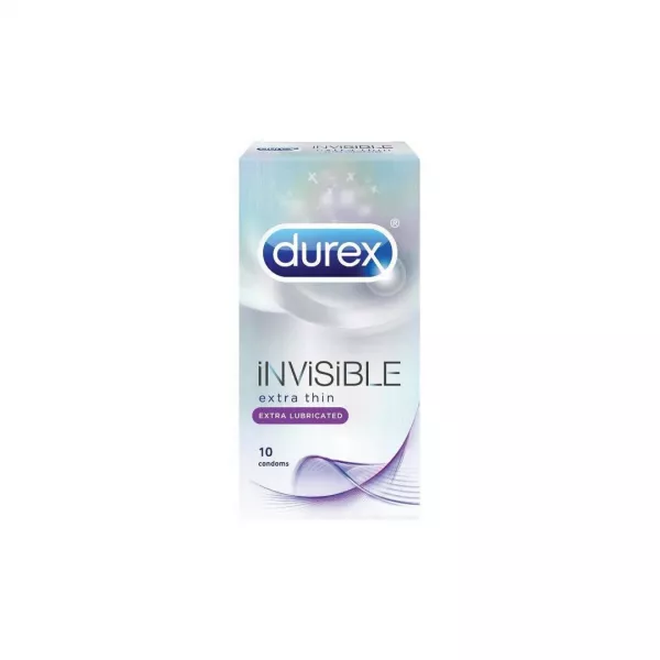 Prezervative Durex Invisible Extra Lubricated, 10 bucati