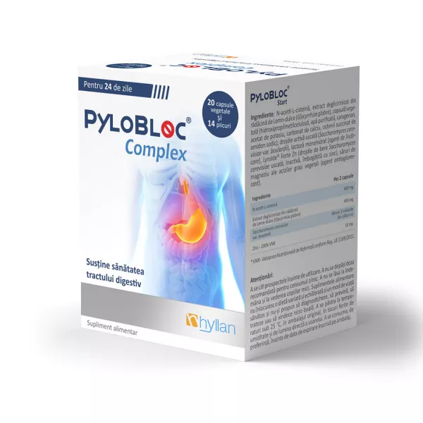 PyloBloc Complex, 20 capsule + 14 plicuri, Hyllan