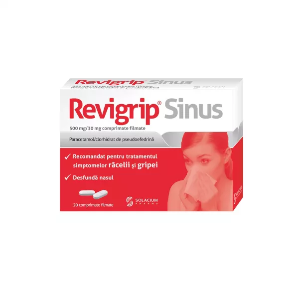 Revigrip Sinus, 20 comprimate, Solacium Pharma