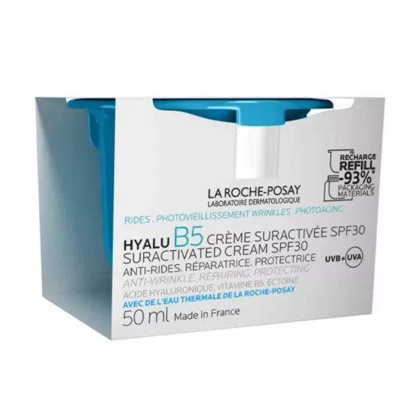 Rezerva Crema supra-activata cu acid hialuronic si SPF 30 Hyalu B5, 50 ml, La Roche Posay