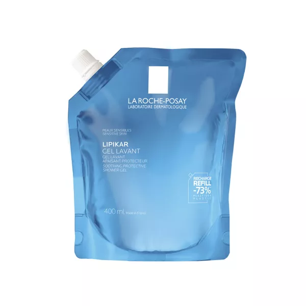 Rezerva Gel de dus calmant si protector pentru piele sensibila Lipikar, 400 ml, La Roche Posay