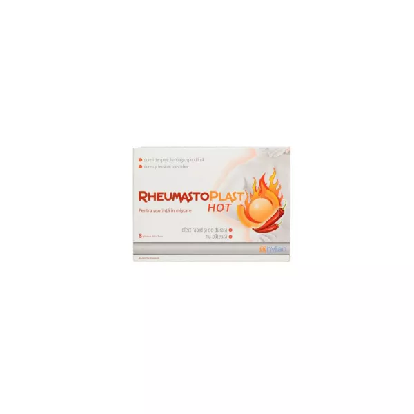 Rheumastoplast Hot, 8 plasturi, Hyllan