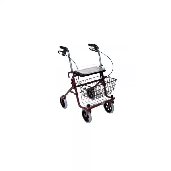 Rolator ortopedic cadru metalic cu 4 roti si cos, GM-4258