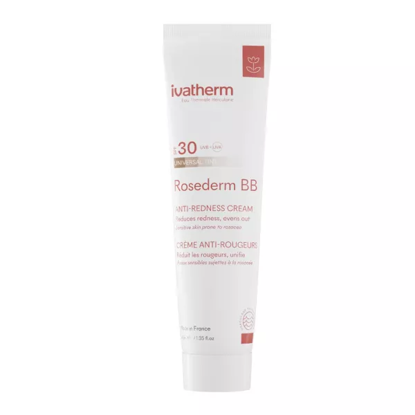 Rosederm BB Cream SPF30 pentru piele cuperozica cu roseata, 40 ml, Ivatherm