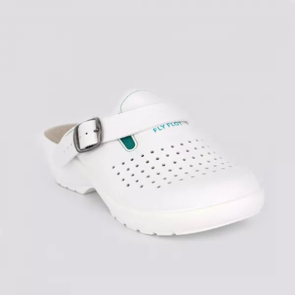Saboti albi medicali Fly Flot 028, alb