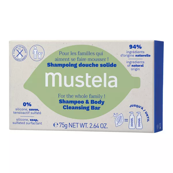 Sampon solid par si corp, 75 g, Mustela