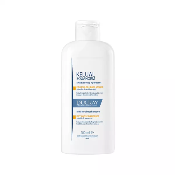 Sampon tratament seboreglator pentru matreata uscata Squanorm Kelual, 200 ml, Ducray