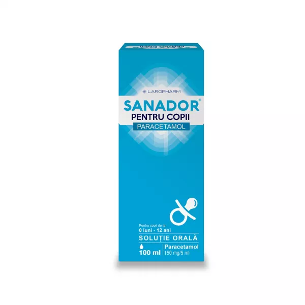 Sanador sirop pentru copii, 150 mg/5 ml, 100 ml, Laropharm