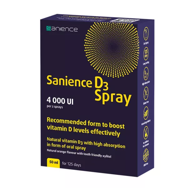 Sanience D3 Spray, 4000 UI, 50 ml, Sanience