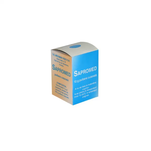 Pulbere cutanata, Sapromed, 12 g, Meduman