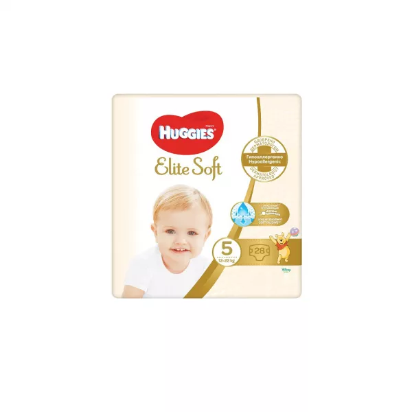 Scutece Elite Soft Jumbo Nr. 5, 12-22 kg, 28 bucati, Huggies