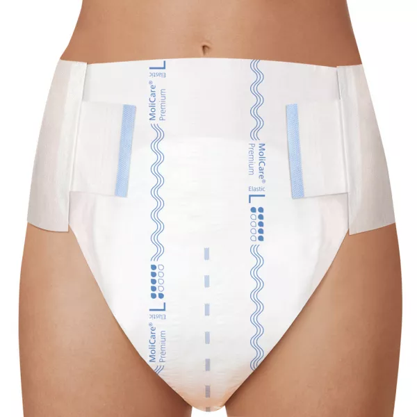 Scutece pentru incontinenta MoliCare Premium Elastic 6 picaturi, marime L, 30 bucati, Hartmann