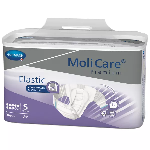 Scutece pentru incontinenta MoliCare Premium Elastic 8 picaturi, marime S, 26 bucati, Hartmann