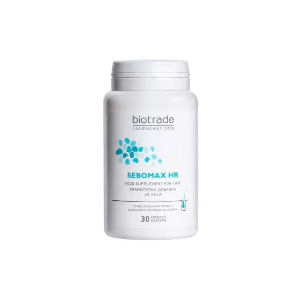 Sebomax HR supliment impotriva caderii parului, 30 capsule, Biotrade