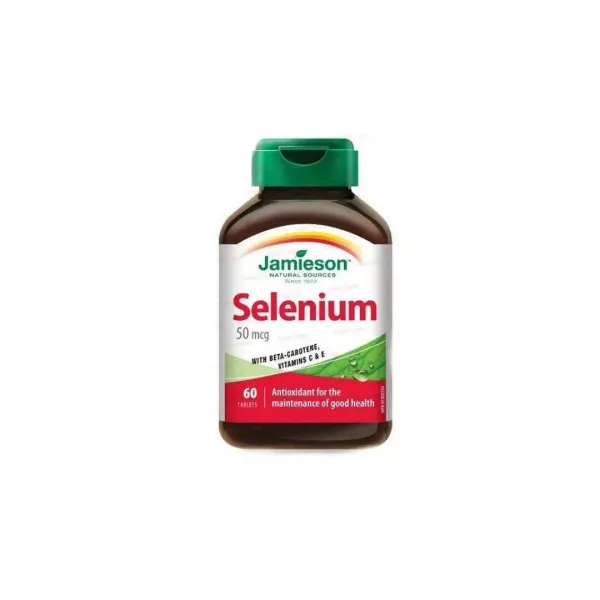Seleniu cu beta caroten, vitamina C + E, 60 comprimate, Jamieson