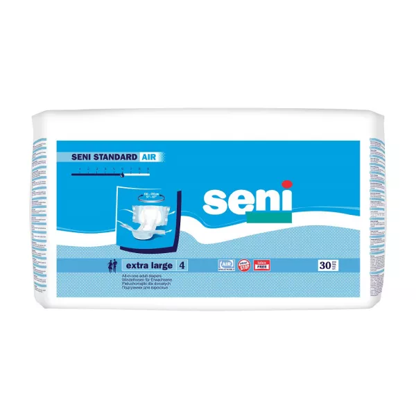 Scutece cu sistem inchis, Extra Large, 30 bucati, Seni Standard Air