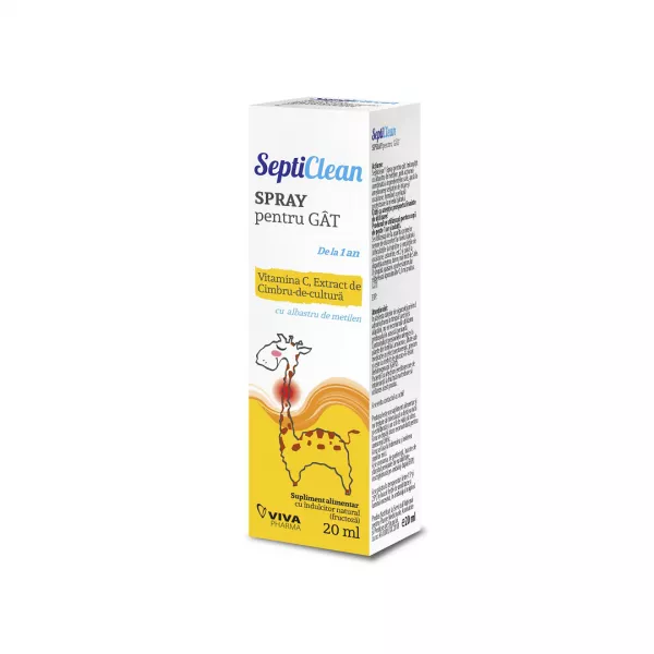 Septiclean spray pentru gat, 20 ml, Viva Pharma