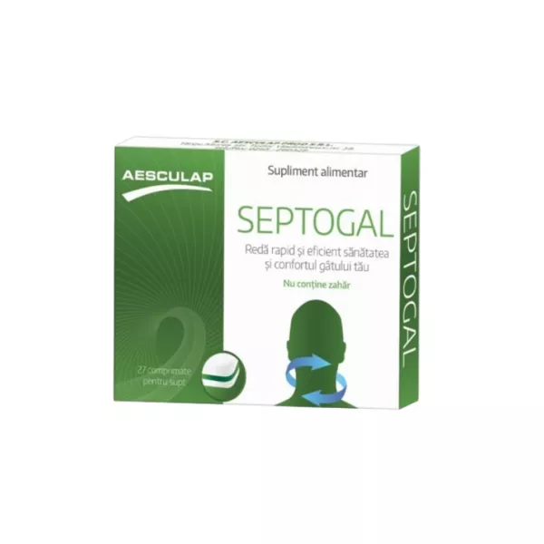 Septogal ,fara Zahar, 27 comprimate, Aesculap