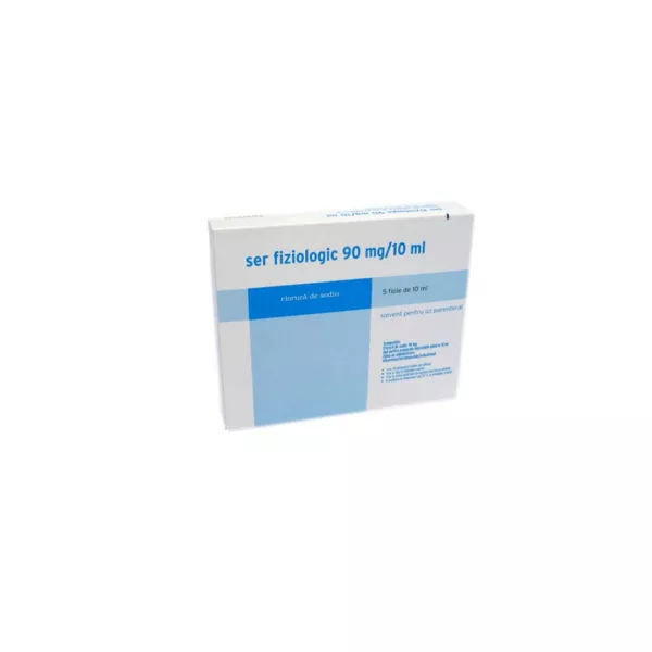 Ser fiziologic 90 mg, 10 ml x 5 fiole, Zentiva