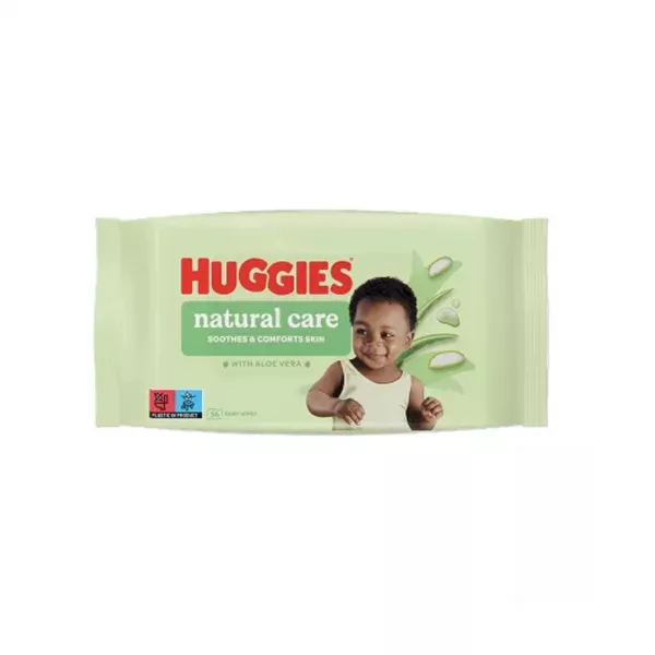 Servetele umede cu Aloe Vera Natural Care, 56 bucati, Huggies
