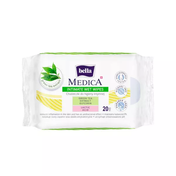 Servetele umede pentru igiena intima Medica, 20 bucati, Bella