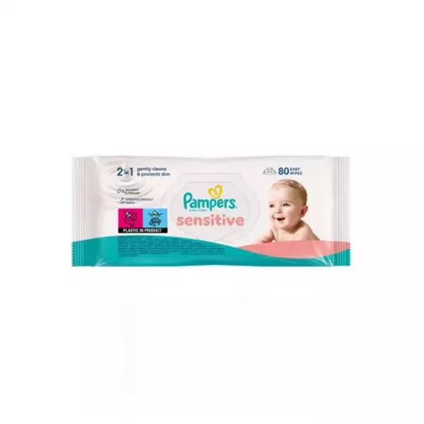 Servetele umede Sensitive, 80 bucati, Pampers