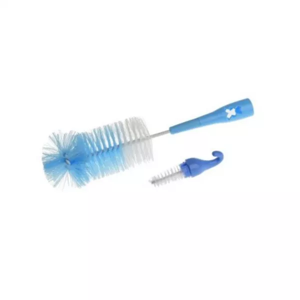 Set 2 perii pentru curatarea biberoanelor si a tetinelor A0338, Albastru, Akuku