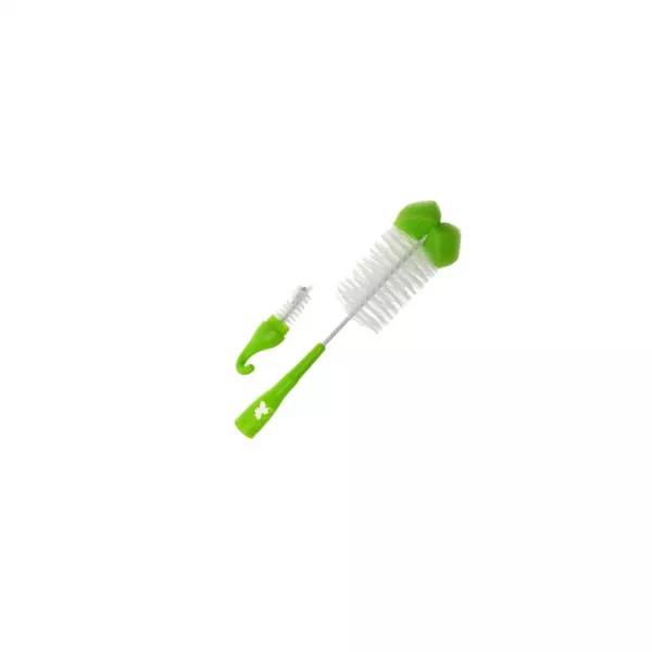Set 2 perii pentru curatarea biberoanelor si a tetinelor A0339V, verde, Akuku