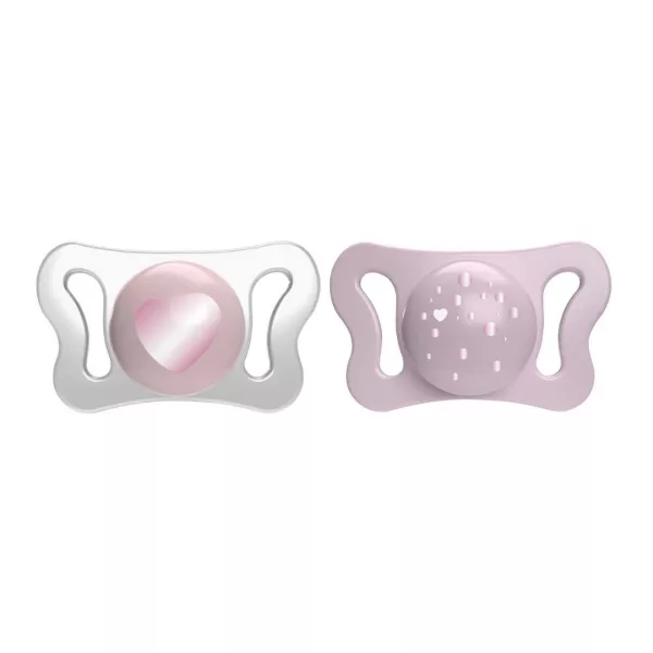 Set suzete din silicon PhisioForma Micro, 0-2 luni, Pink, 2 bucati, Chicco