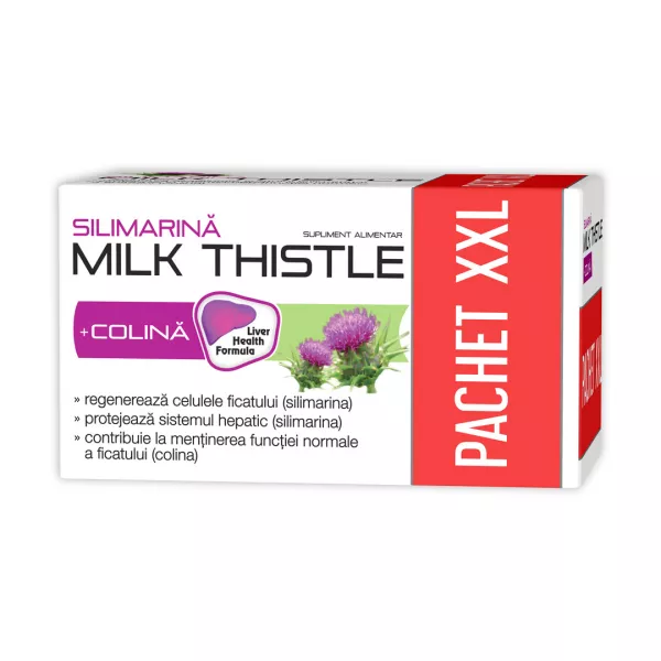 Silimarina + Colina Milk Thistle, 400 mg, 90 + 30 capsule, Zdrovit