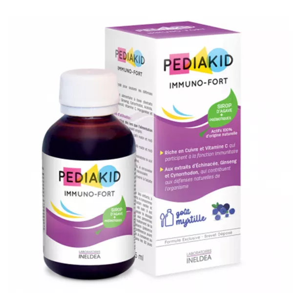 Sirop Pediakid cu gust de afine imuno fort, 125 ml, Laboratories Ineldea